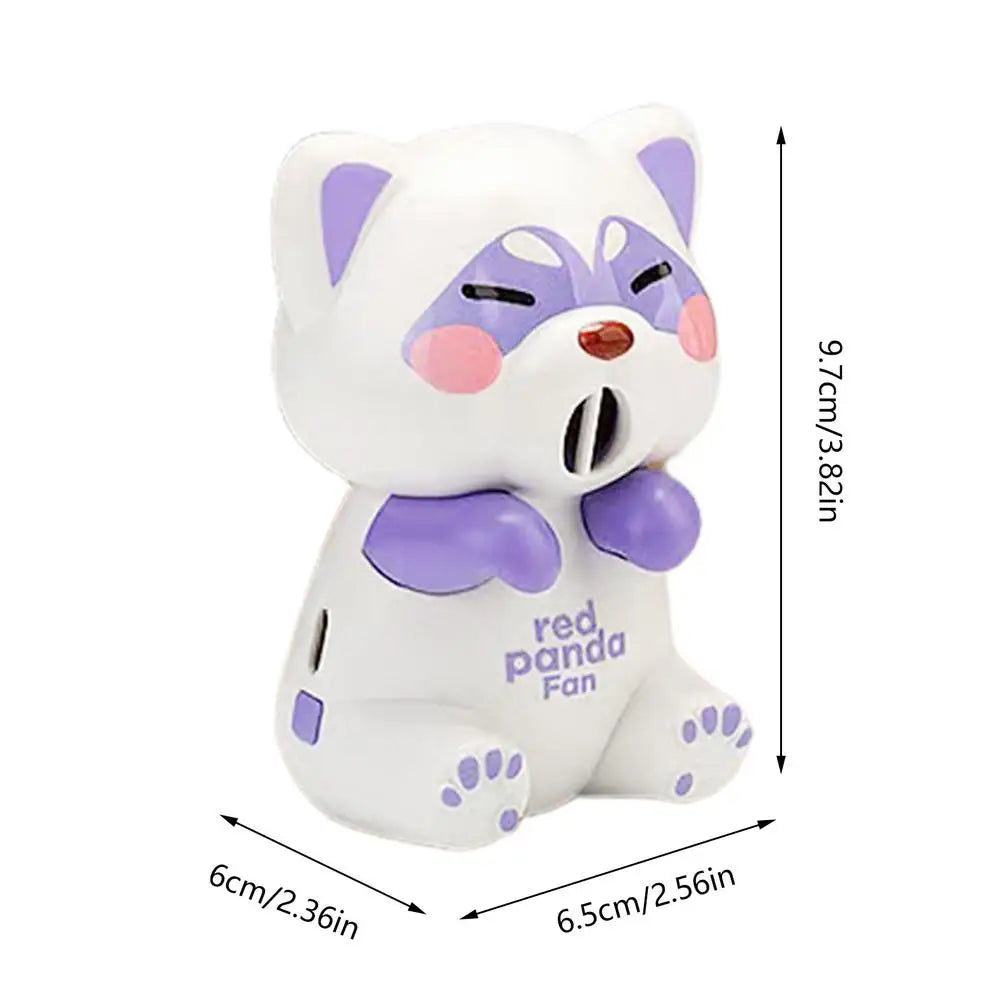 3 Speeds Cute Animal Mini Food Cooling Fan USB Rechargeable Portable Clip On Design Personal Food Fan Low Noise For Kids Aldult