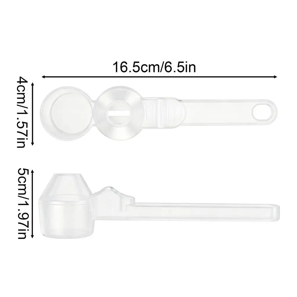 Coffee Scoop with Funnel Small Sliding Powder Scoop For Protein Formula Supplements, Home Kitchen RV Camping, Space-Saving