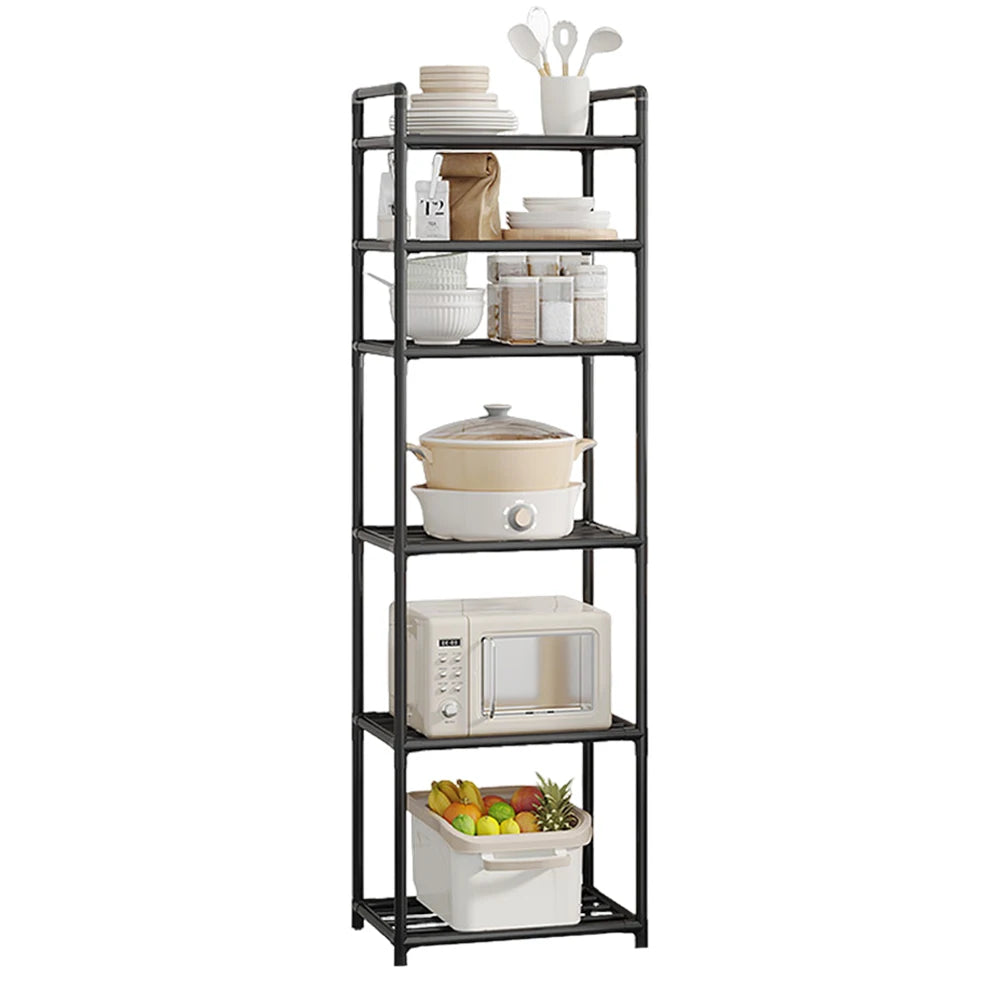 6 Tier Metal Storage Shelf Multi-Function Utility Shelf Heavy Duty Shelving Unit Pantry Shelves for Kitchen Bathroom Laundry