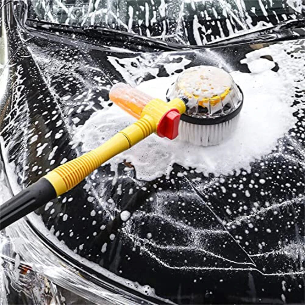 Automatic Rotating Car Wash Brush Kit 360° Rotating High Pressure Washer Mop 360° Rotation FOR Cars RVs Trucks Patios And Garden