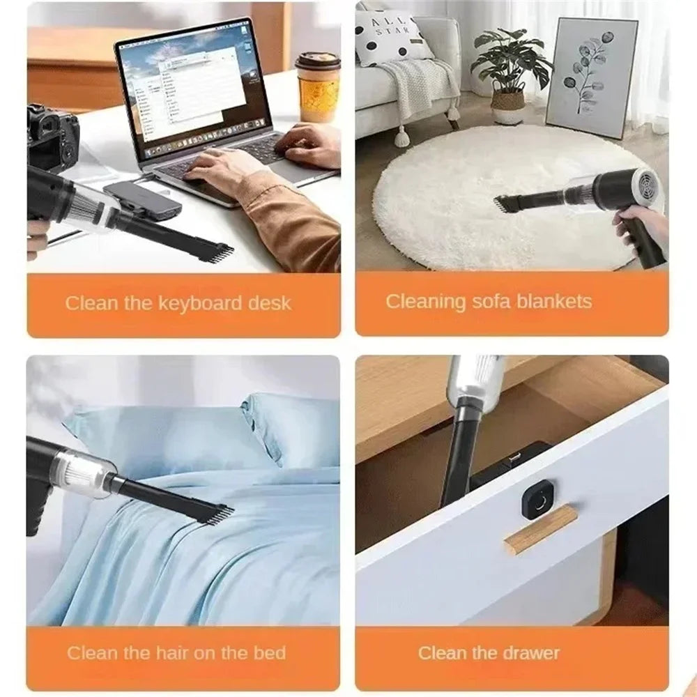 Car Vacuum Cleaner Portable Small Vacuum Cleaner For Multi Purpose Vehicle Small Household Pump Handheld Car Vacuum Cleaner 3In1