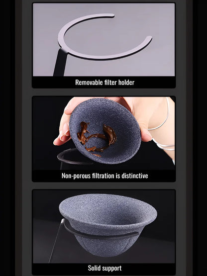 Microporous filter tea strainer Ceramic Tea Strainer, Multifunctional Coffee Filter Cup, Microporous, Reusable, Ceramic Filter