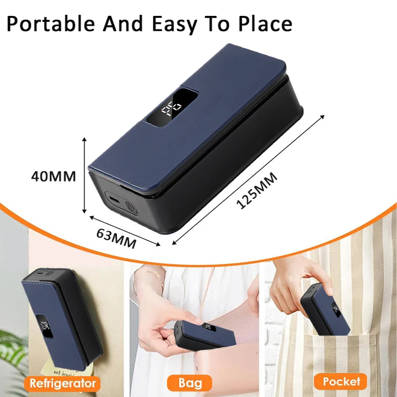 Mini Bag Sealer Plastic Bag Heat Sealer Plastic Bag Sealing Machine USB Rechargeable Portable Package Bags Sealer
