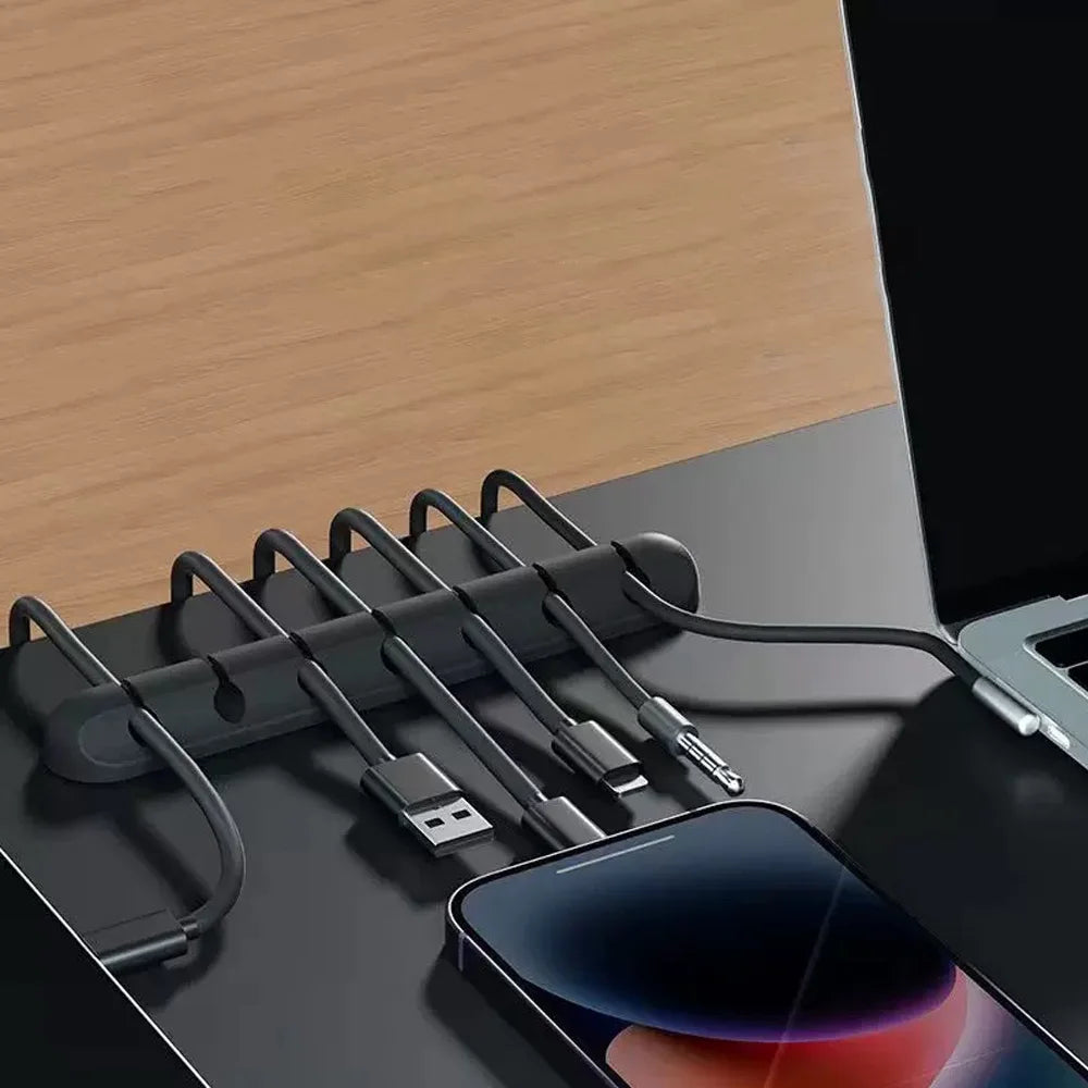 Adhesive Cable Holder Clips Cord Management Wire Organizer for Desktop USB Charging Cable Nightstand Power Cord Mouse Cable