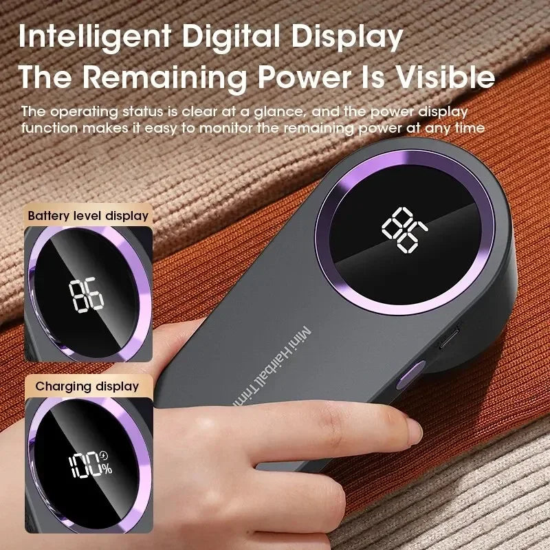 1PC Lint Remover for Clothing  Digital Electric Pellet Fluff Remover USB Rechargeable Fuzz Fabric Shaver Sweater Dropshipping