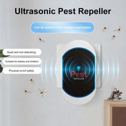 Ultrasonic Pest Repeller Electronic Pest Repeller No Noise Plug-in Insect Repeller Rat Mosquito Repellent for Cockroach Spiders