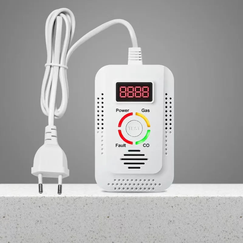 Natural Gas Detector 2in1 And Carbon Monoxide CO Detector, Combustible Gas Leak Detector Monitor For Co, Lpg, Methane In Kitchen