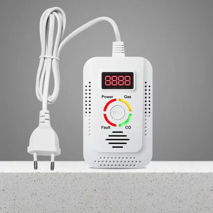 Natural Gas Detector 2in1 And Carbon Monoxide CO Detector, Combustible Gas Leak Detector Monitor For Co, Lpg, Methane In Kitchen