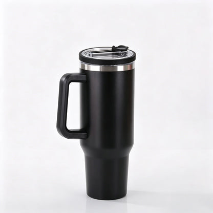 40oz 1200ML Insulated Tumbler w/Handle & Straw, Double Wall Thermal Cup, Travel Coffee Mug, Gift