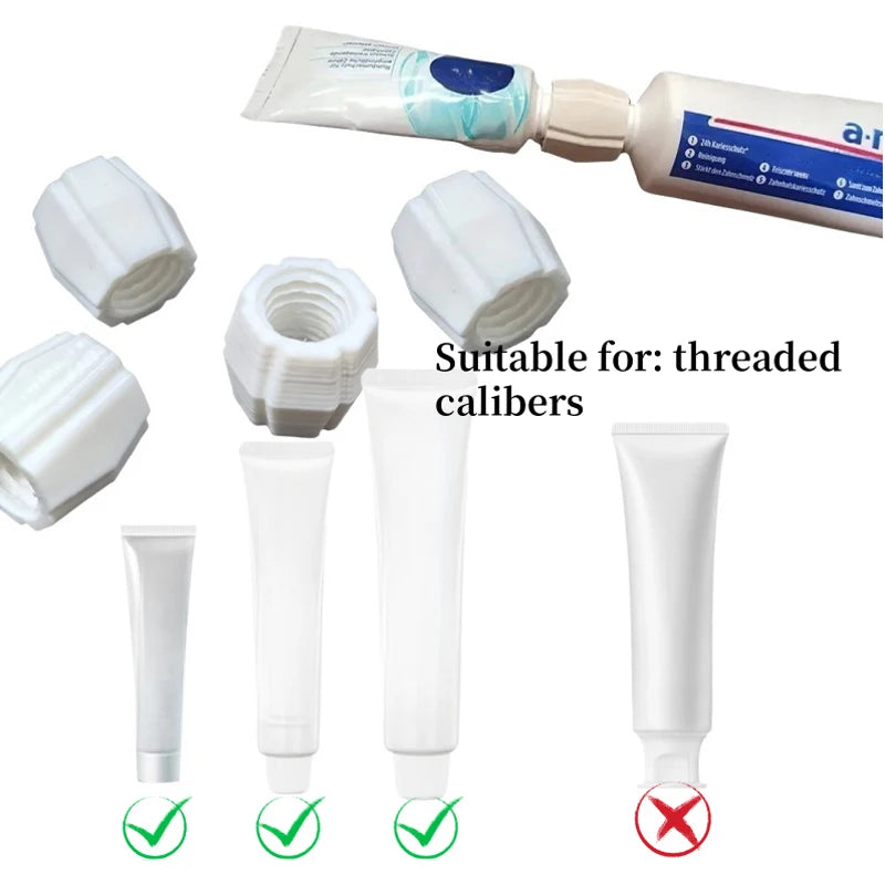 Toothpaste Squeezer Adapter,No-Spill Tube Roller for Travel, Home, Bathroom Organizer Toothpaste Saver Tool Toothpaste Dispenser