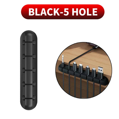 Adhesive Cable Holder Clips Cord Management Wire Organizer for Desktop USB Charging Cable Nightstand Power Cord Mouse Cable