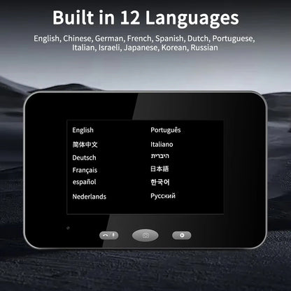 Hollarm Smart Two-way Intercom Doorbell Video Door Viewer Auto Recording No Network Request Waterproof Door Camera No APP/ WiFi
