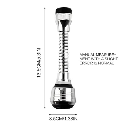 2 Modes Kitchen Stainless Steel Faucet Sprayer, 360° Rotating Water-Saving Splash Proof Tap Extender Bubbler