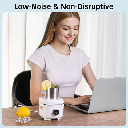 Eary  2-in-1 Cooling & Heating Cup with Mood Light Electric Can Drink Beverage Cooler for Cola Beer Coffee Juice Yogurt US Plug