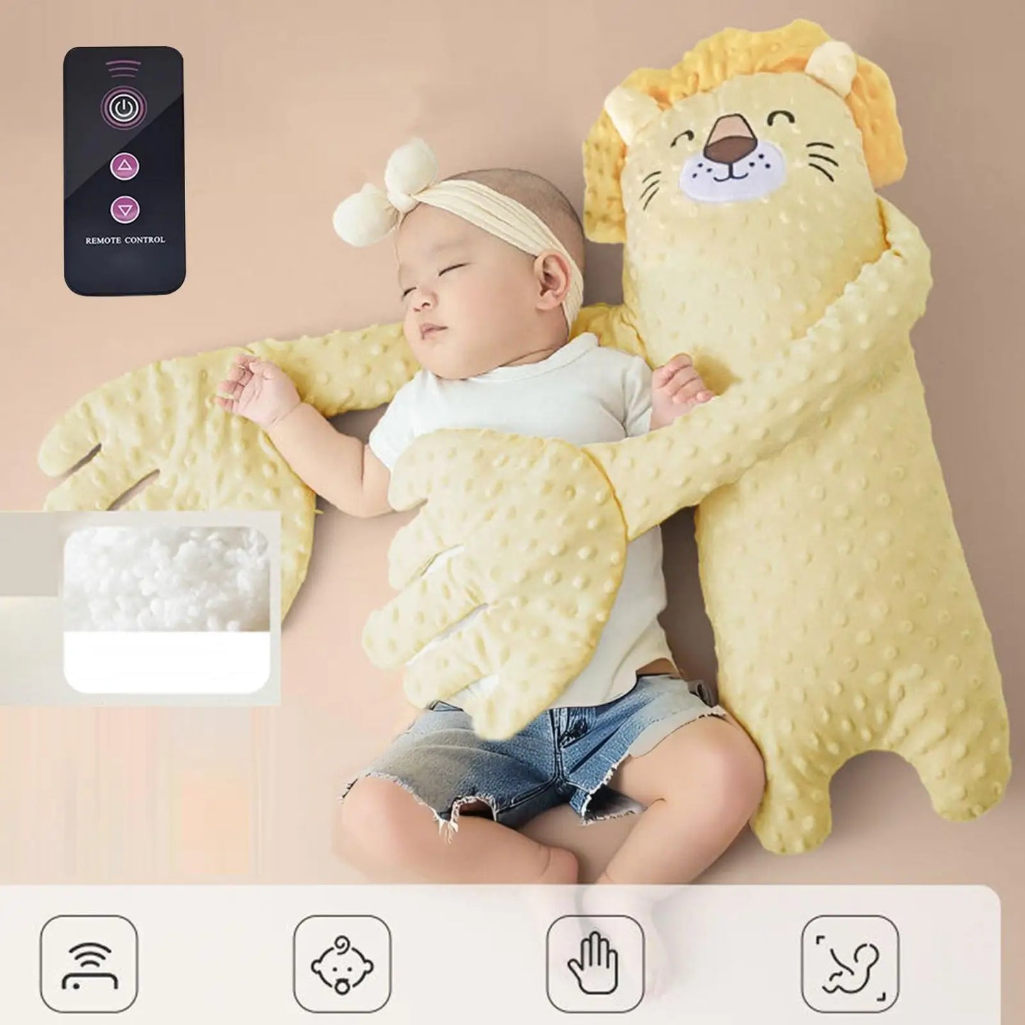 Toddler Patter for Sleep Electric Soothing Palm Sleep Pad Baby Boys Girls Sleep Aid Companion Cartoon Patting Slapping Accessory