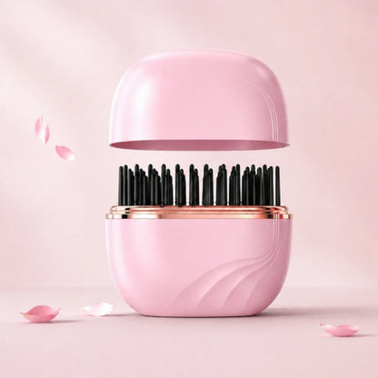 Mini Hair Straightener Portable Cordless Curling Iron Small Flat Steam Hair Straightener Brush Travel Styling Tools for Women