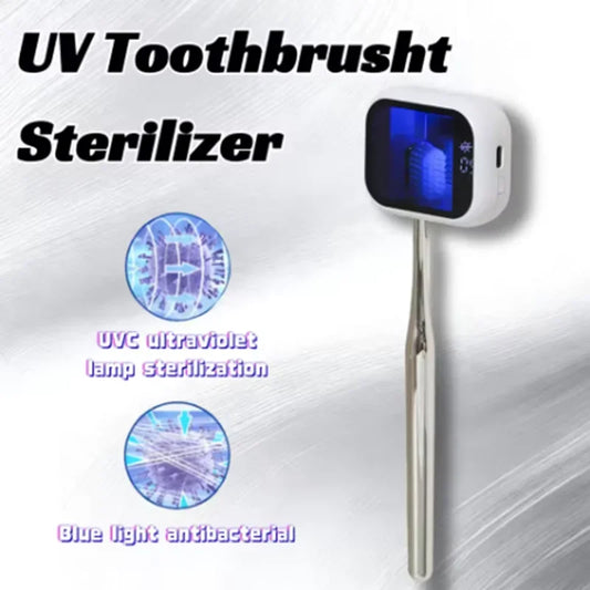 Rechargeable Portable UV Toothbrush Sterilizer Smart Screen Display Wall Mounted Disinfector Mini Sanitizing Case