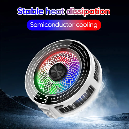 Magnetic/Back Clip Phone Cooler Low-Noise 3 Levels Temperature Control Wireless Phone Cooler Display Screen For iPhone Xiaomi