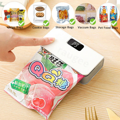 Plastic Bags Sealer Mini Sealing Machine Portable Handheld Mini Heat Bag Sealer USB Rechargeable Food Packaging Sealing Machine