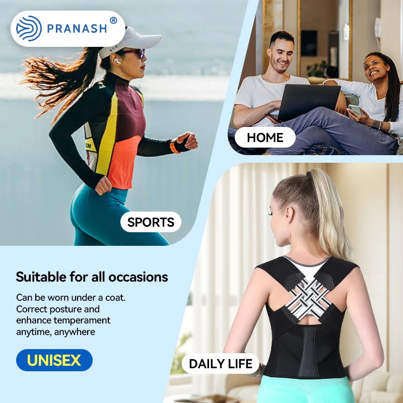 Dropshipping Stock Adjustable Back Posture Corrector Belt Women Men Prevent Slouching Relieve Pain Posture Corrector