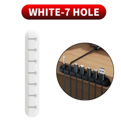 Adhesive Cable Holder Clips Cord Management Wire Organizer for Desktop USB Charging Cable Nightstand Power Cord Mouse Cable