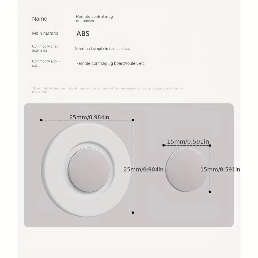 Magnetic Remote Control Holder Wall Mount Adhesive Remote Control Holder Strong Hold Tv Remote Holder for Home Office