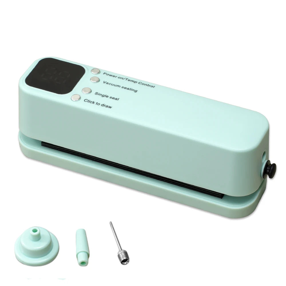 Vacuum Sealer Portable Mini Food Sealer USB Rechargeable Wireless Food Package Plastic Bags Automatic Vacuum Sealing Machine