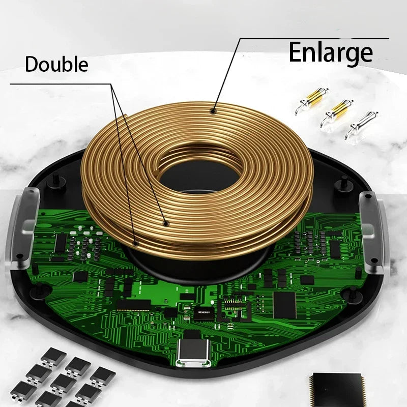 Invisible Wireless Charger 27mm Under Table Charger Furniture Fast Desk Wireless Charging Station for iPhone 15/14/13/12 Samsung