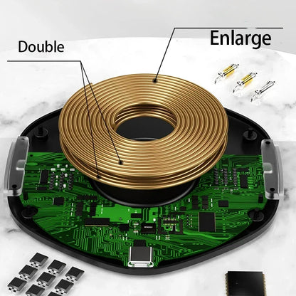 Invisible Wireless Charger 27mm Under Table Charger Furniture Fast Desk Wireless Charging Station for iPhone 15/14/13/12 Samsung