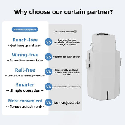 Smart Electric Curtain Robot Track Motor Remote Control Home Electric Drive Track Rod Automatic Curtain Opener Curtain Motor