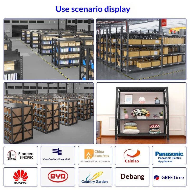 Heavy-Duty Storage Rack, 3 4 5 Tier Adjustable Warehouse Shelving, Detachable Industrial Storage Shelves for Hotel Linen Rooms