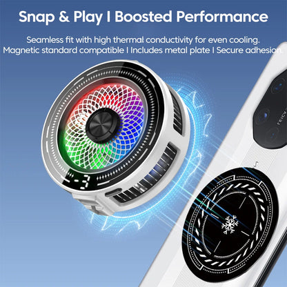 Magnetic/Back Clip Phone Cooler Low-Noise 3 Levels Temperature Control Wireless Phone Cooler Display Screen For iPhone Xiaomi