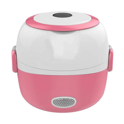 2026 New Electric Lunch Box,3 Layers 2L Portable Electric Heating Bento Lunch Box Rice Cooker,110V 200W,Stainless Steel+PP