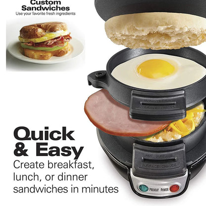 220V/110V Electric Burger Sandwich Maker Machine 600W Hamburg Sandwich Maker With Egg Cooker Ring Machine Bread Waffle Machine