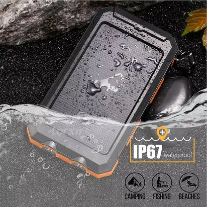 Solar Power Bank 80000mAh Portable Power Bank External Battery Fast Charging Strong Light LDE Light for All Smartphones
