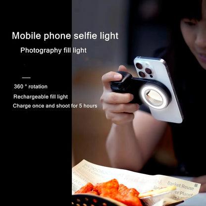 2026 MagSafe Smartphone Camera Shutter Grip Bluetooth Selfie Handle Camera Photo Stabilizer with Fill Light for Iphone Android