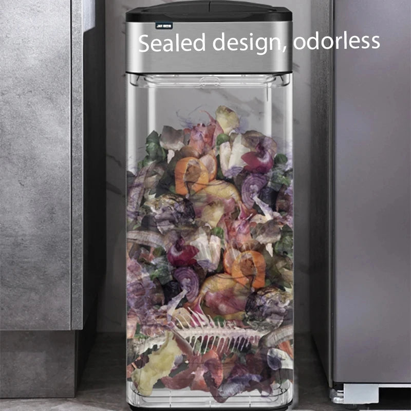 Smart Trash Can Kitchen Automatic Intelligent Sensor Bucket Garbage Dustbin Food Waste Wastebasket 15/20/30/40/50/60L