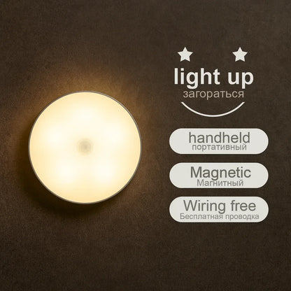 LED Night Light Smart Human Body Sensor with Digital Sensor Head Magnetic Suction Wireless-Use Eye Protect Night Lamp