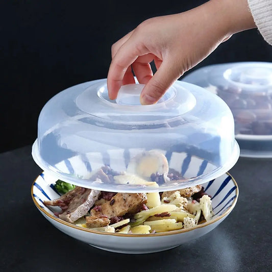 1Pcs Fresh Keeping Microwave Splatter Cover for Kitchen Bowls Cake Dish Plastic Food Fresh Lid Reusable Vented