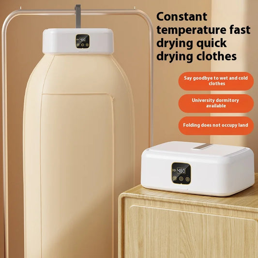 Mini Multifunctional Dryer Electric Clothes Dryer Portable Compact Foldable Laundry Dryer Machine with Dryer Bag and TimeSetting