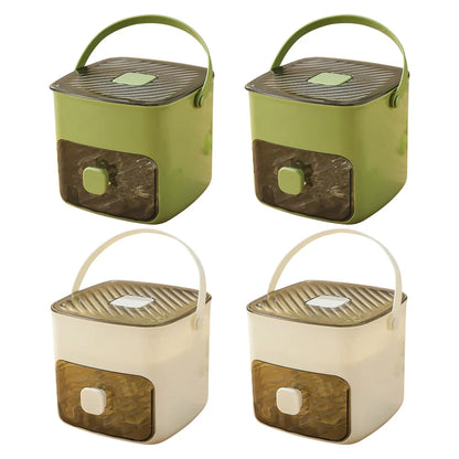 Portable Ice Maker Machine & Storage Drawer Ice Maker with Handle Countertop Ice Cube Maker for Home Kitchen Camping RV Office