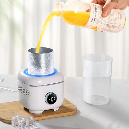 Eary  2-in-1 Cooling & Heating Cup with Mood Light Electric Can Drink Beverage Cooler for Cola Beer Coffee Juice Yogurt US Plug