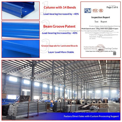 Heavy-Duty Storage Rack, 3 4 5 Tier Adjustable Warehouse Shelving, Detachable Industrial Storage Shelves for Hotel Linen Rooms