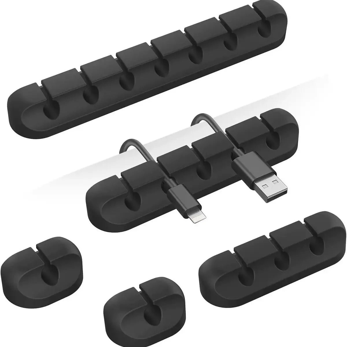 Adhesive Cable Holder Clips Cord Management Wire Organizer for Desktop USB Charging Cable Nightstand Power Cord Mouse Cable