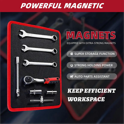 Rafford3-Piece Magnetic Tool Mat Set – PVC, Strong Magnet, Non-Slip, Organize Tools Easily