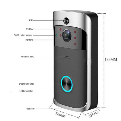 V5 Video Door Bell Wifi Wireless Doorbell 720P Voice Intercom Smart Camera Motion Detection Waterproof Home Security Door Phone
