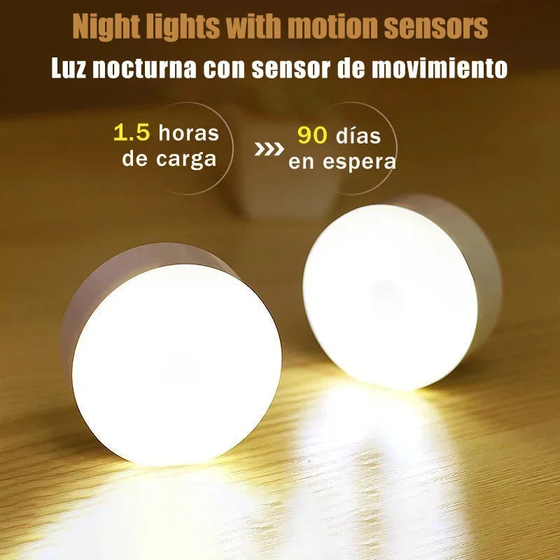 LED Night Light Smart Human Body Sensor with Digital Sensor Head Magnetic Suction Wireless-Use Eye Protect Night Lamp