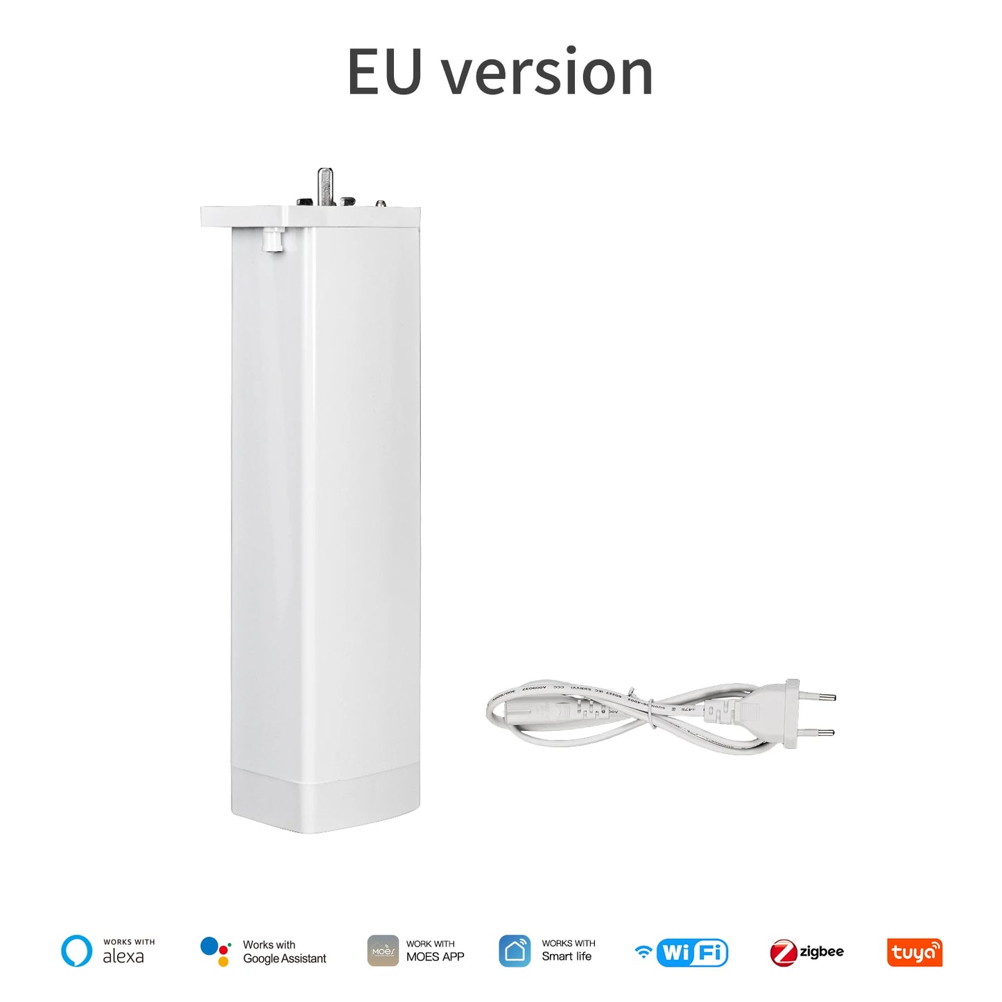 MOES WiFi/Zigbee Smart Curtain Motor Electric Curtain Opener Super Silent For Curtain Track Remote Control Compatible with Alexa
