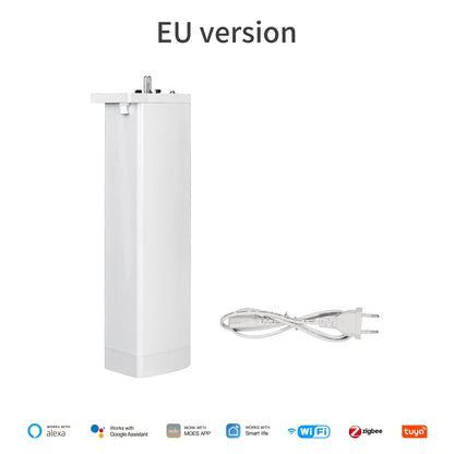 MOES WiFi/Zigbee Smart Curtain Motor Electric Curtain Opener Super Silent For Curtain Track Remote Control Compatible with Alexa