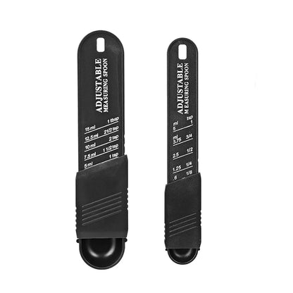 Adjustable Measuring Spoon Plastic Measuring Spoons Set with Adjustable Scale Kitchen Baking Tablespoon and Teaspoon Set JT576